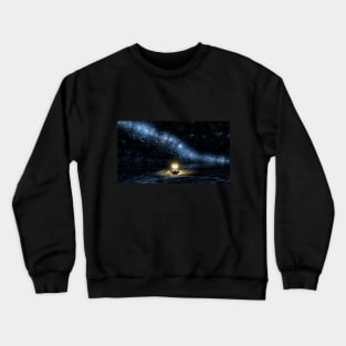 Alone on the sea Crewneck Sweatshirt